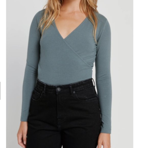 Frank & Oak Tops - Frank & Oak Cotton Wrap Top